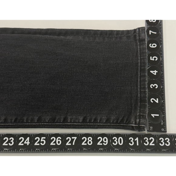 *Uniqlo Jeans Mens 34X32 Black Denim Straight Leg Dark Wash Stretch - Picture 7 of 11